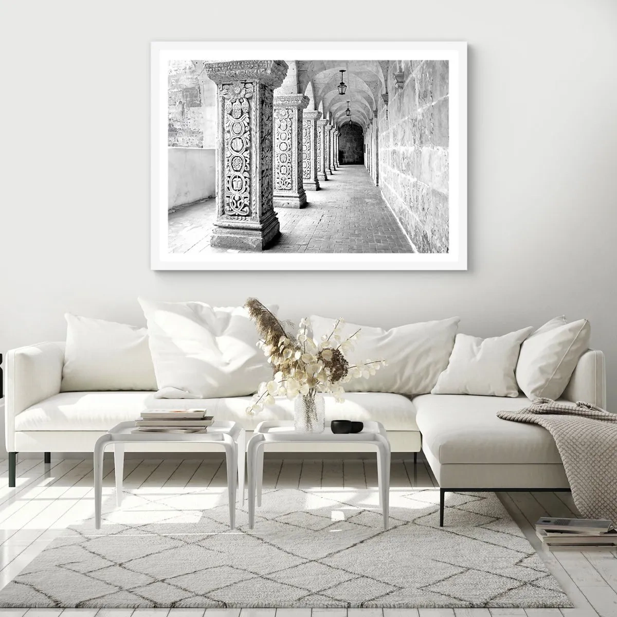 Plakát v bílém rámu - Kam...? - 70x50 cm