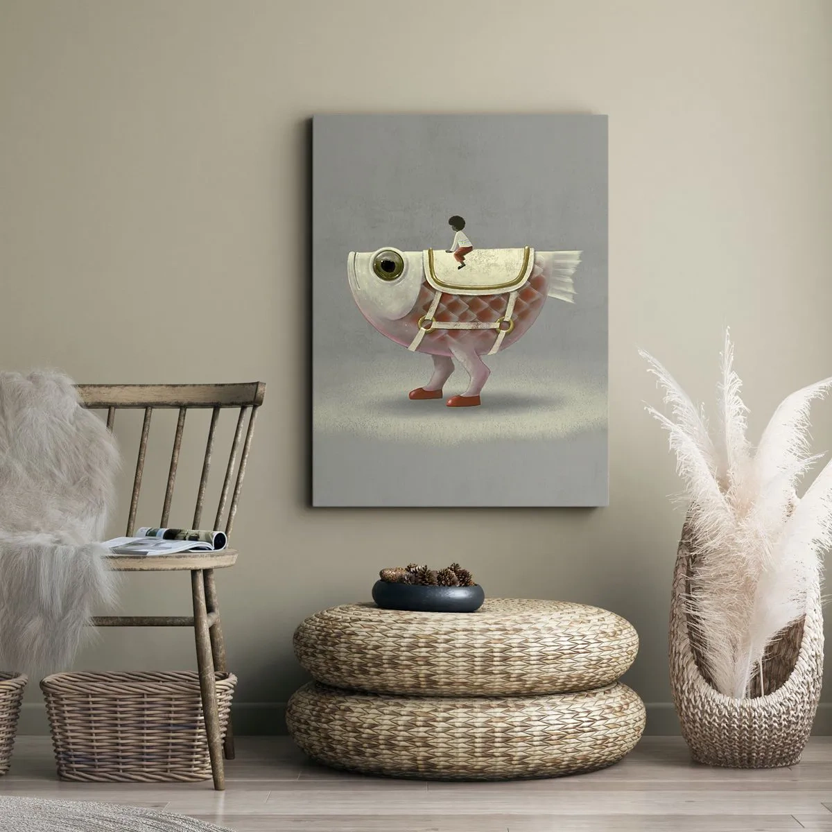 Obraz na plátně - Rybí jezdec - 50x70 cm