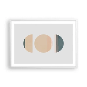 Plakát v bílém rámu - Kruh za kruhem - 70x50 cm