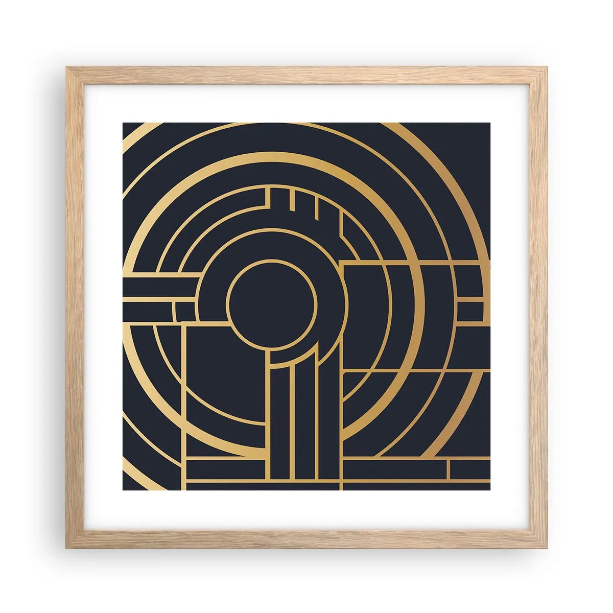 Plakát v rámu světlý dub - Obraty události - 40x40 cm