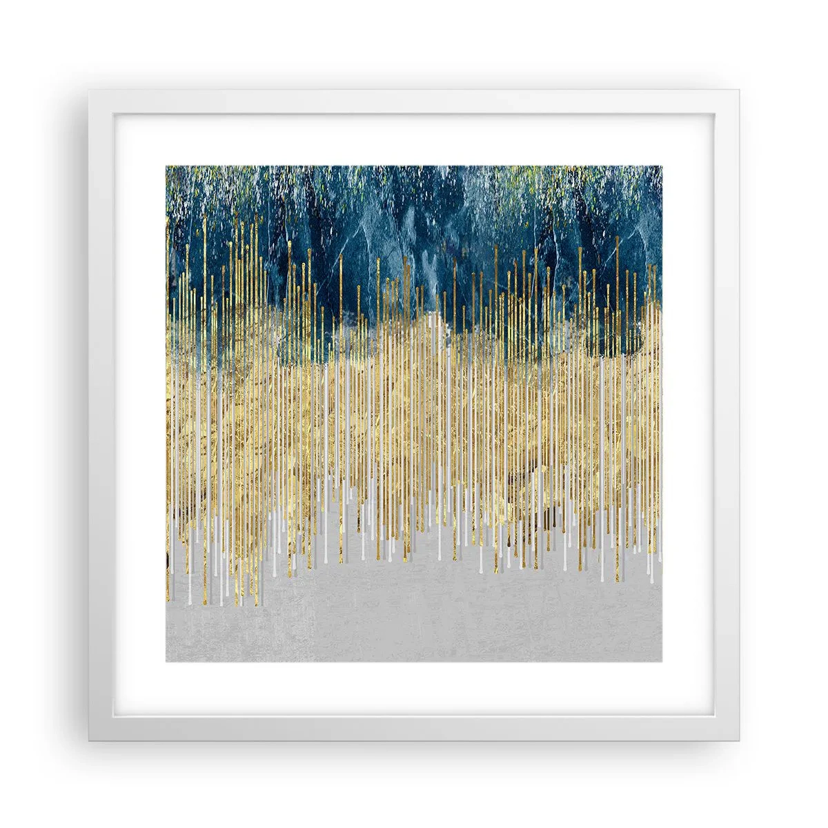 Plakát v bílém rámu - Zlacená hranice - 40x40 cm