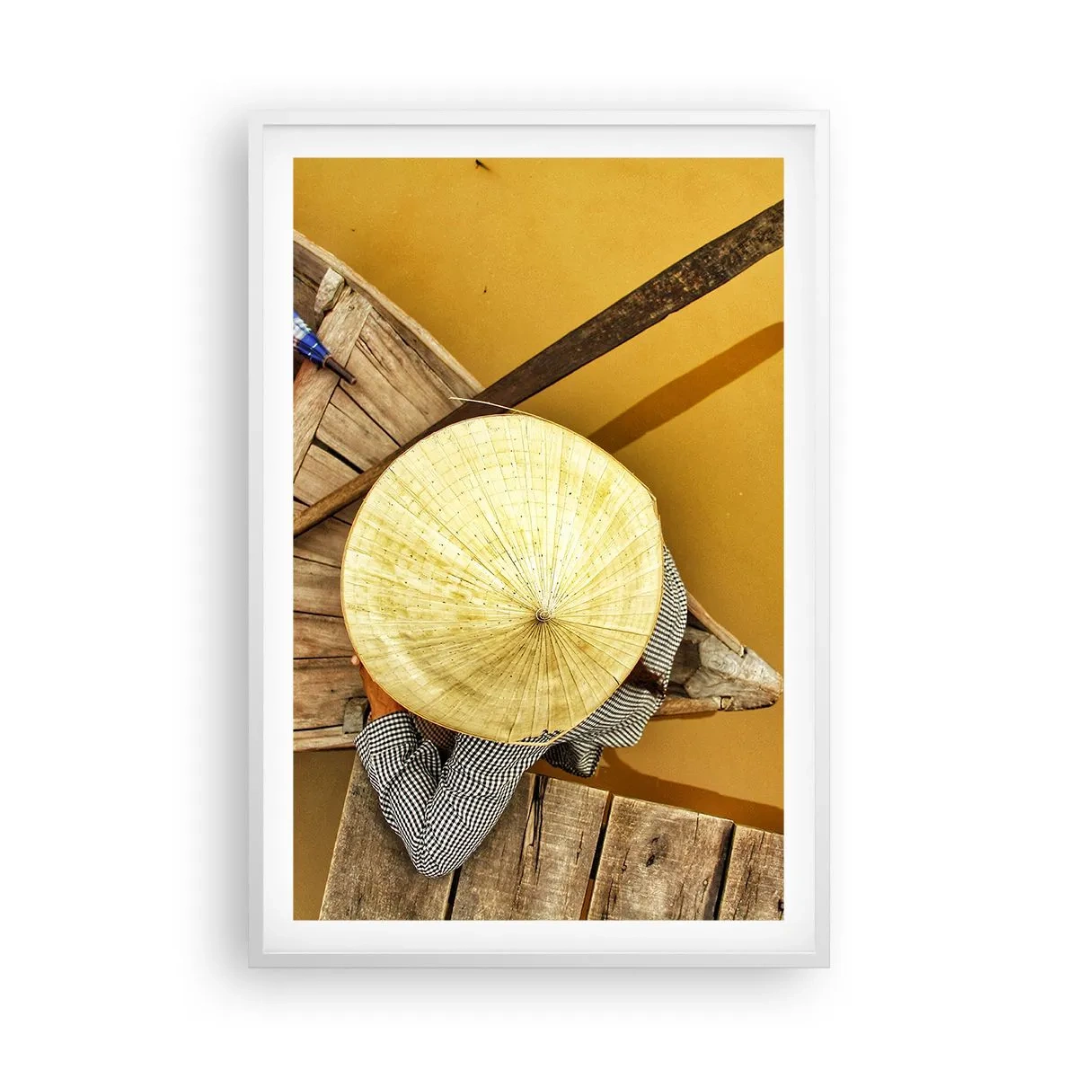 Plakát v bílém rámu - Život na žluté řece - 61x91 cm