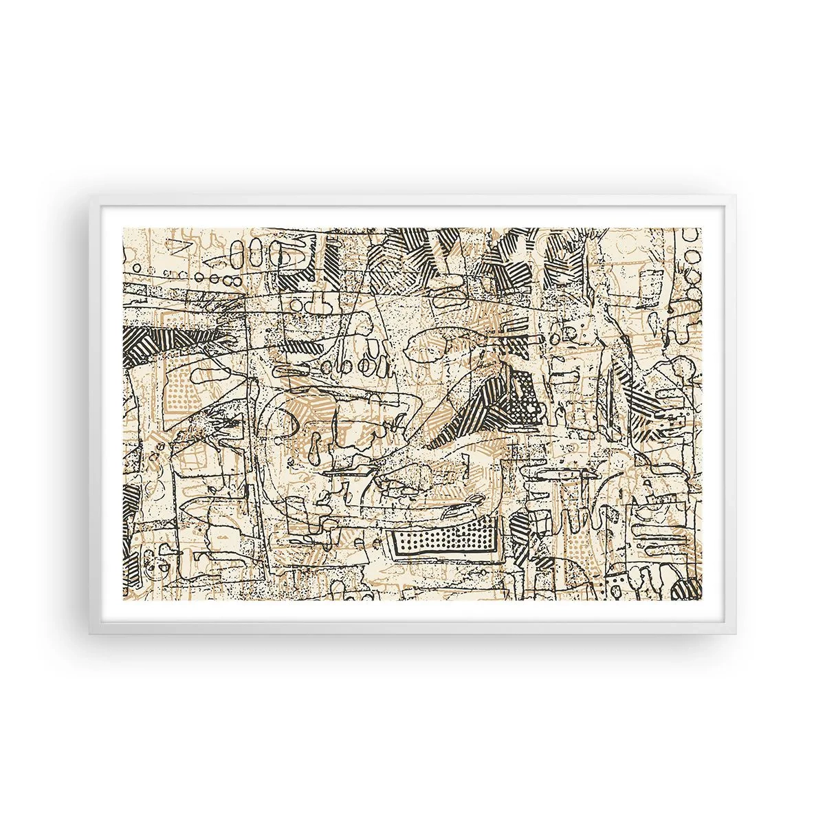 Plakát v bílém rámu - Čeká na rozluštění - 91x61 cm