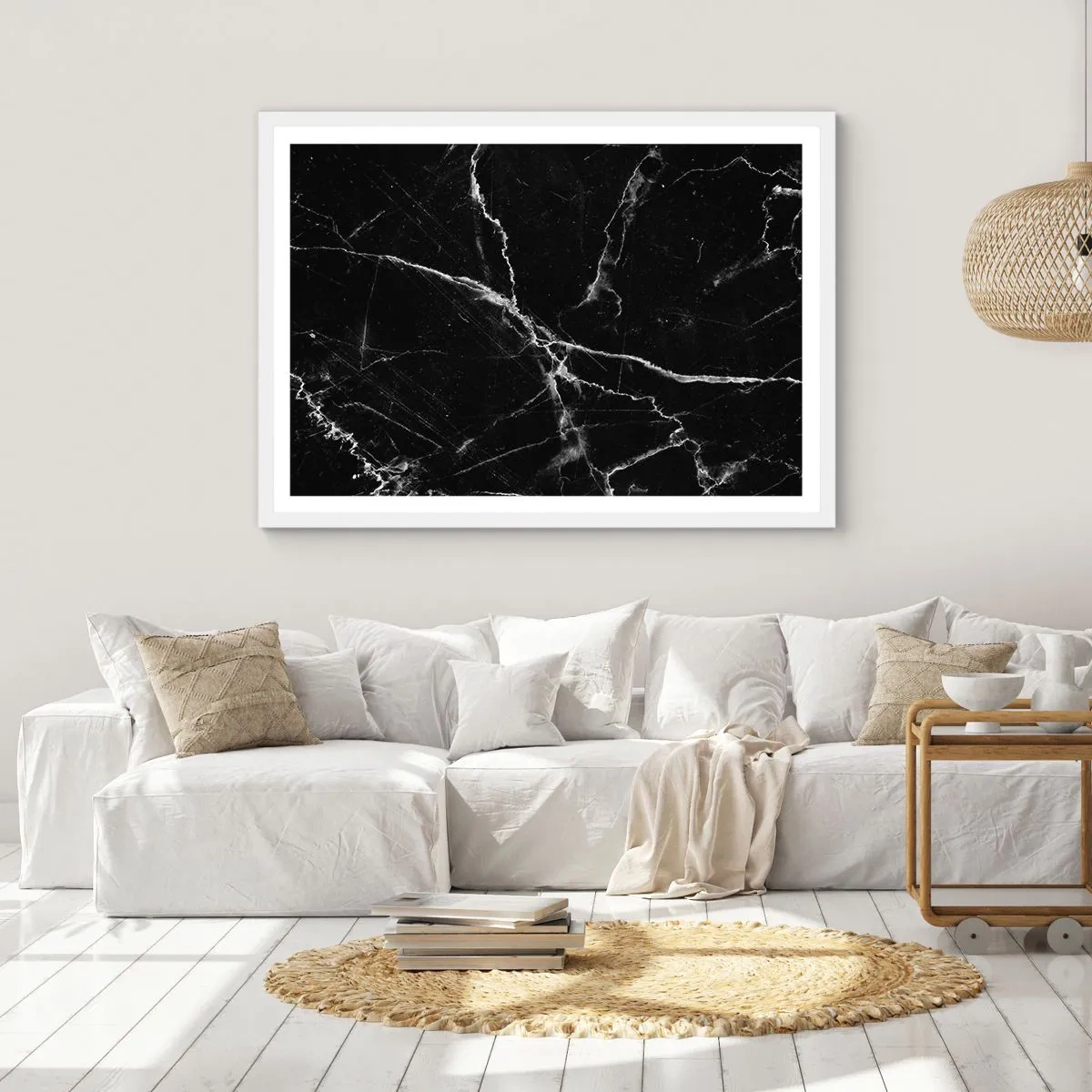 Plakát v bílém rámu - Tajemný život kamene - 100x70 cm