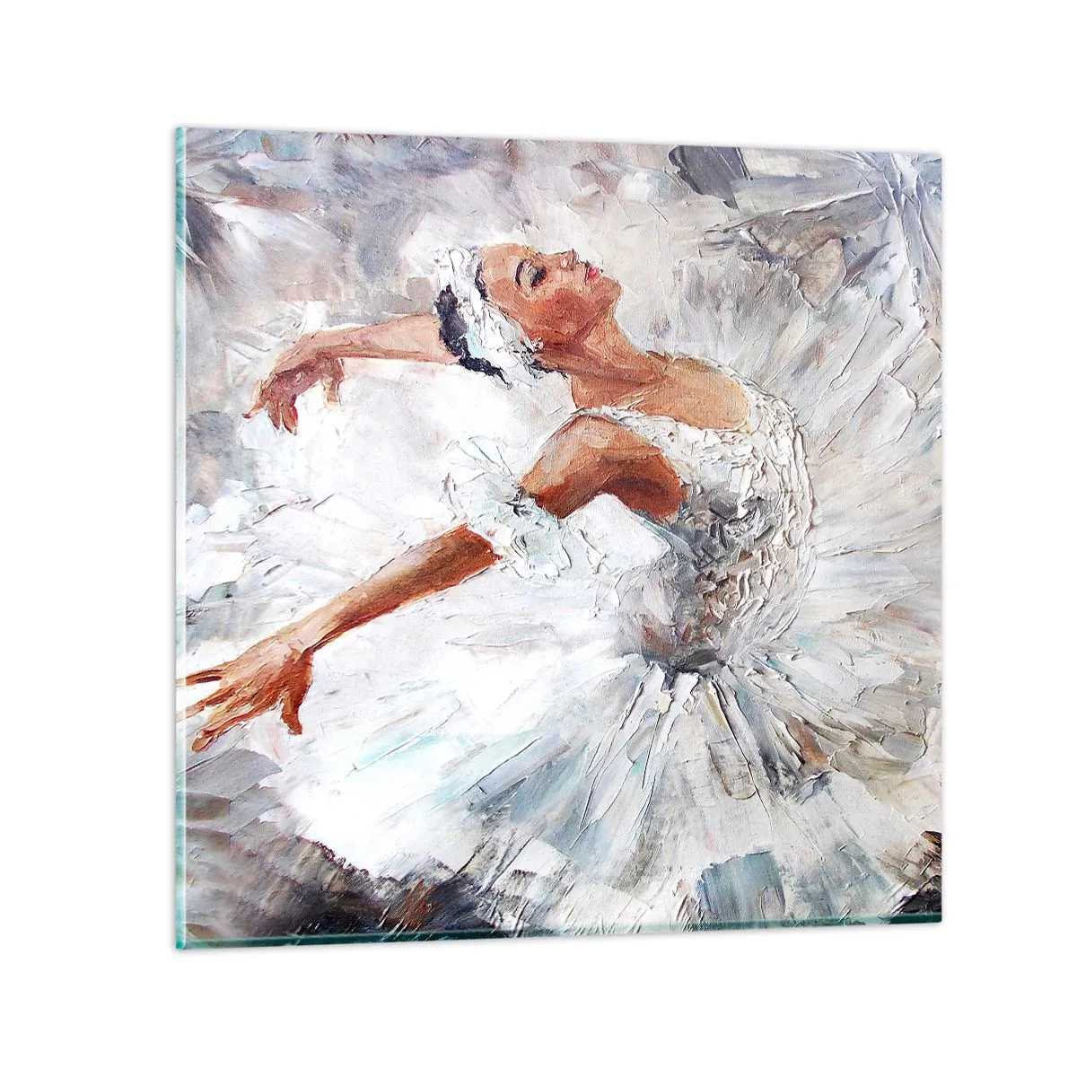 Obraz na skle - Jemná a lehká jako tyl - 30x30 cm