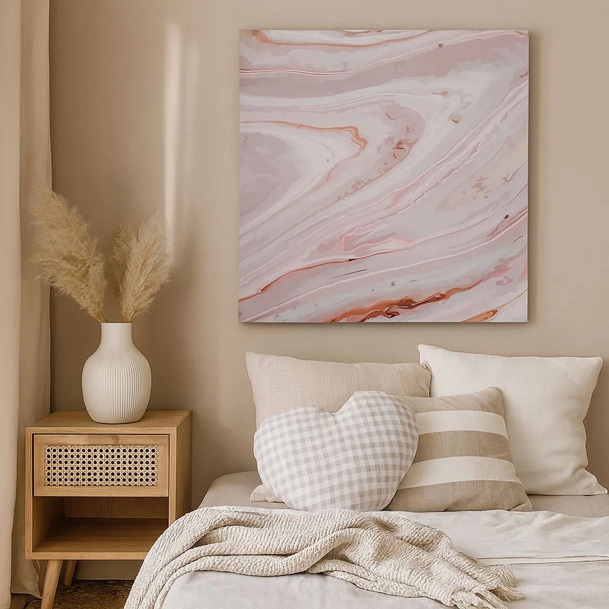 Obraz na plátně - Tekutá růžová - 30x30 cm