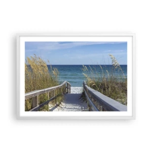 Plakát v bílém rámu - Na slunci, ve větru - 70x50 cm