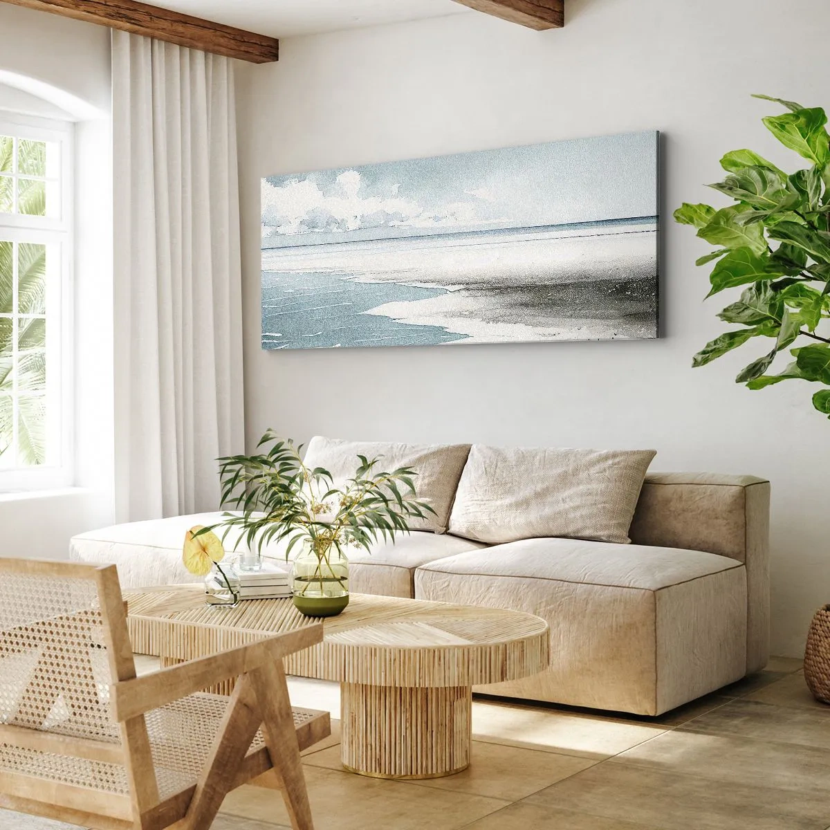 Obraz na plátně - Jemný příliv - 100x40 cm