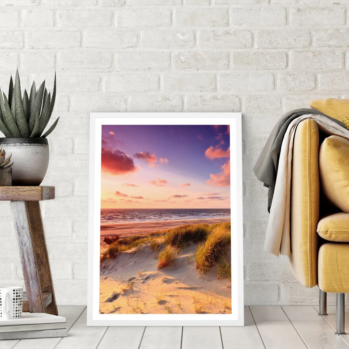 Plakát v bílém rámu - Už v létě voní vzduch - 61x91 cm