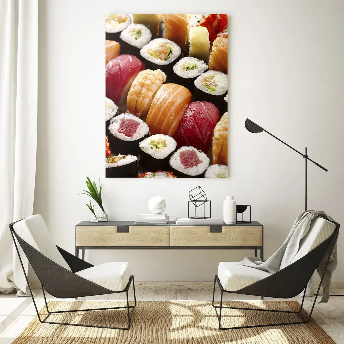 Obraz na skle - Barvy a chutě Asie - 50x70 cm