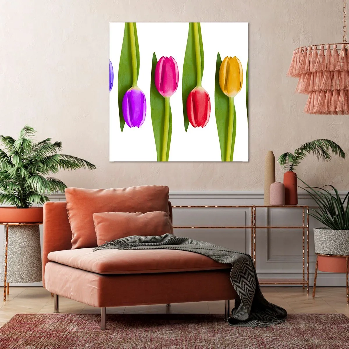 Obraz na plátně - Duhová kompozice - 40x40 cm