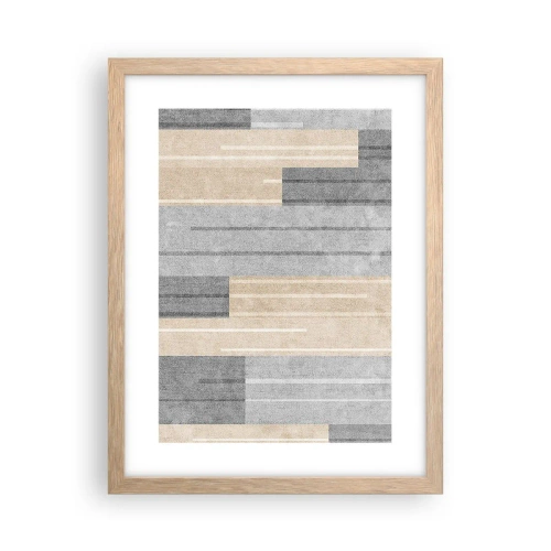 Plakát v rámu světlý dub - Kompozice: drž se - 30x40 cm