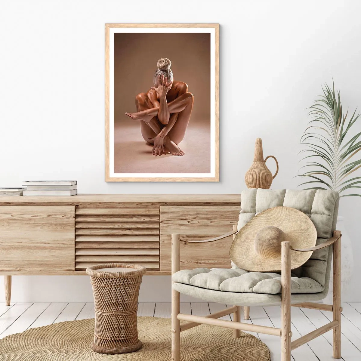 Plakát v rámu světlý dub - Jednota těla a ducha - 61x91 cm