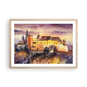 Plakát v rámu světlý dub - Historie a pohádka - 70x50 cm