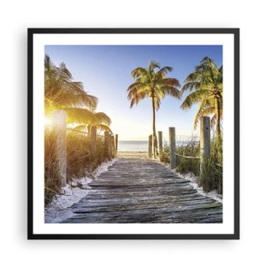 Plakát v černém rámu - Přímo do ráje - 60x60 cm