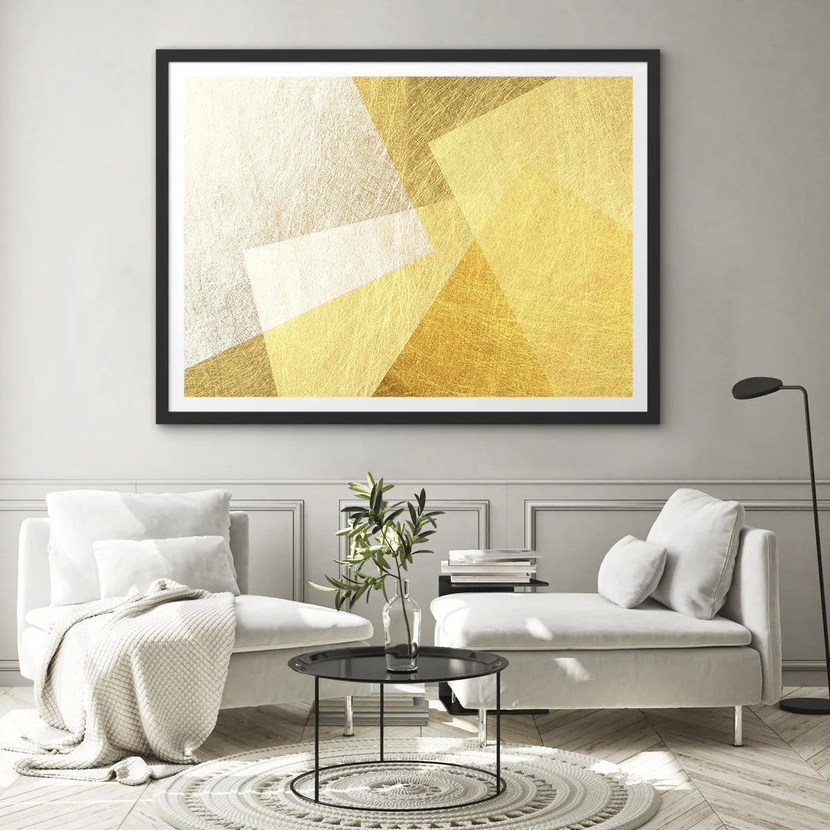 Plakát v černém rámu - Počasí geometrie - 70x50 cm