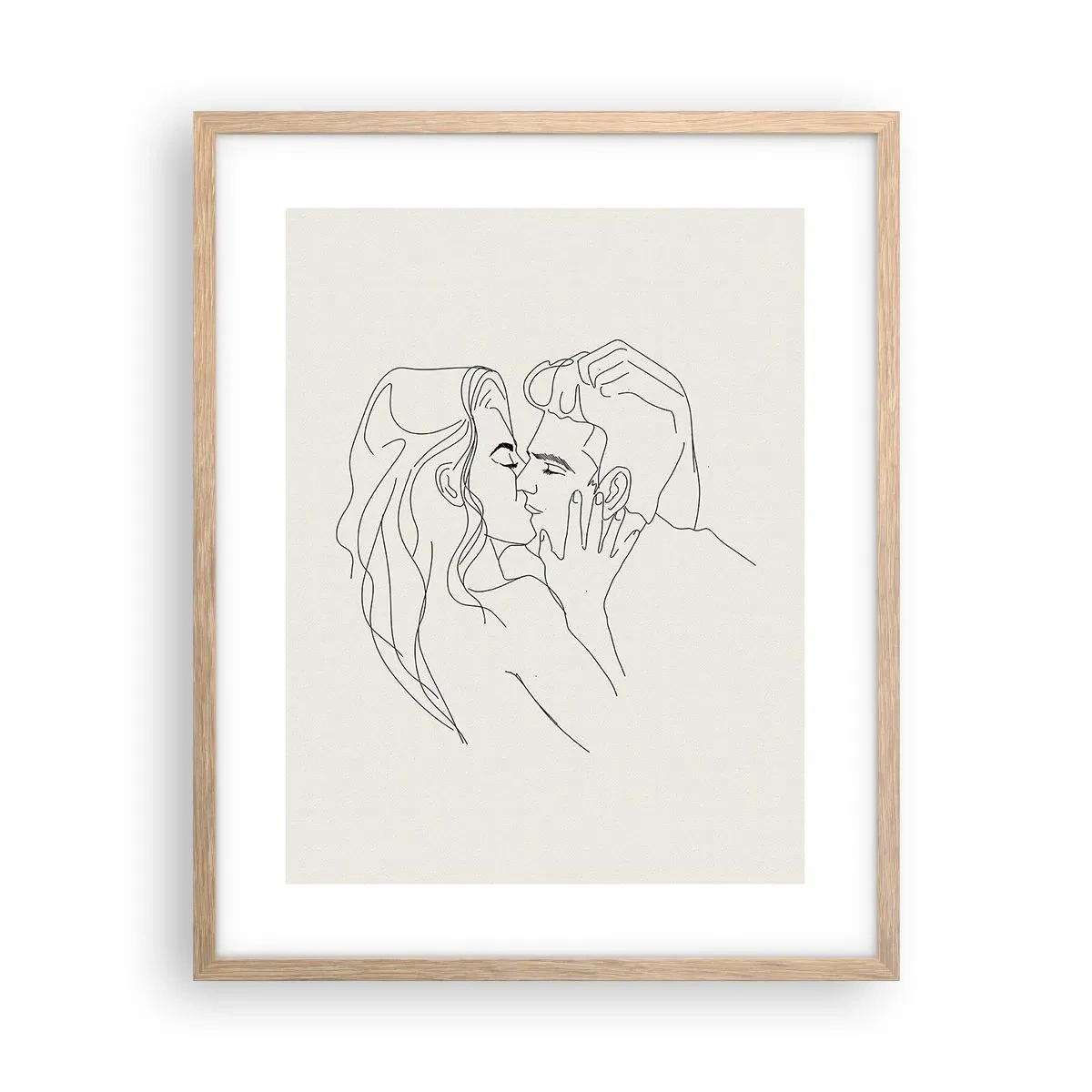 Plakát v rámu světlý dub - Zamotaní citem - 40x50 cm