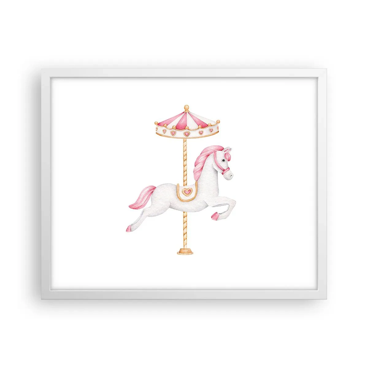 Plakát v bílém rámu - Vyrazil z kopýtka - 50x40 cm