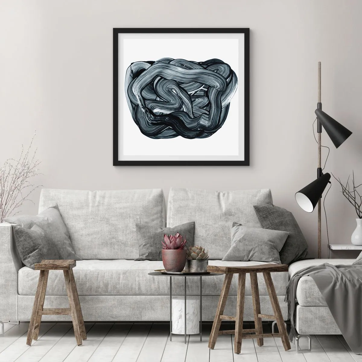 Plakát v černém rámu - Není to tak jednoduché - 50x50 cm