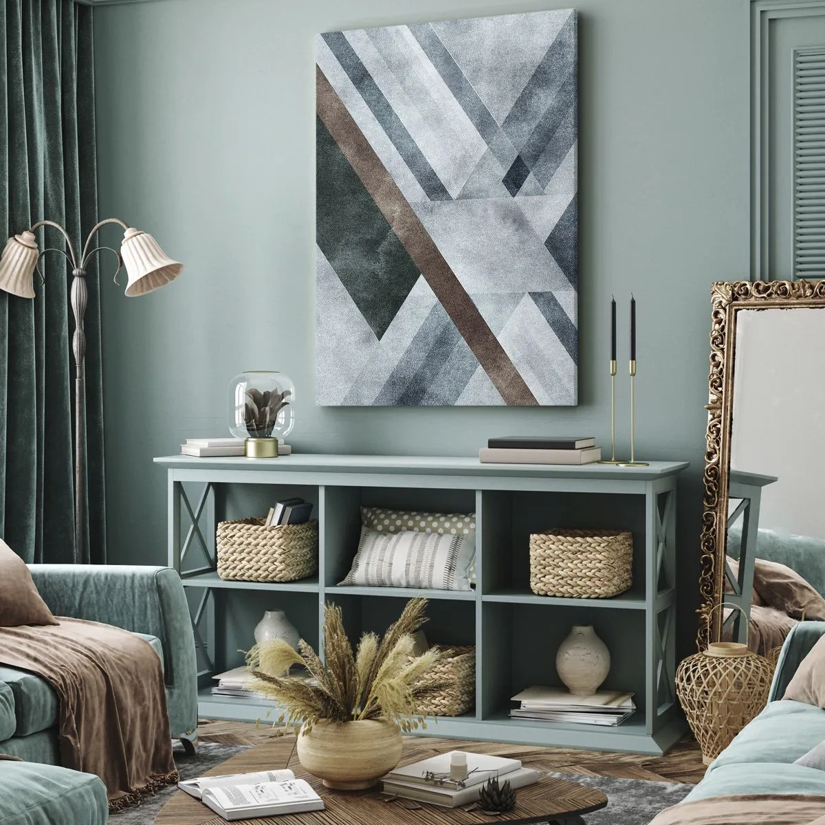Obraz na plátně - Sofistikovaná elegance geometrie - 50x70 cm
