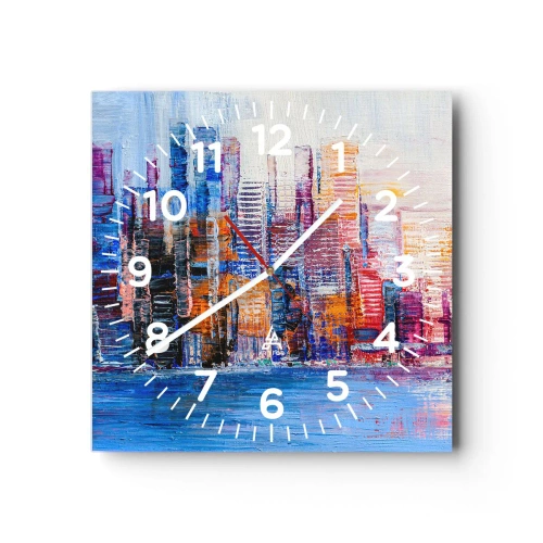 Nástěnné hodiny - Radostná metropole - 40x40 cm