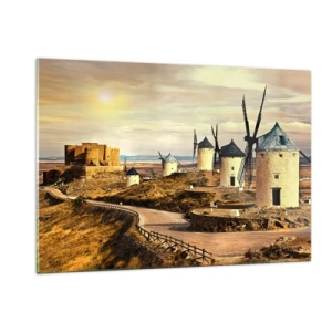 Obraz na skle - Brzy se objeví Don Quijote - 120x80 cm