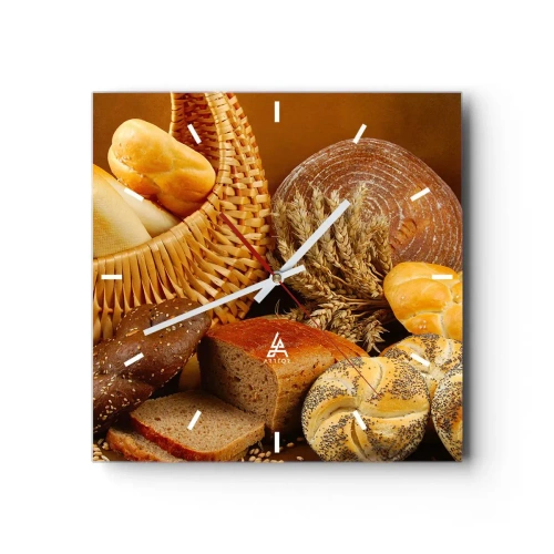 Nástěnné hodiny - Znovu jsme měli štěstí - 30x30 cm