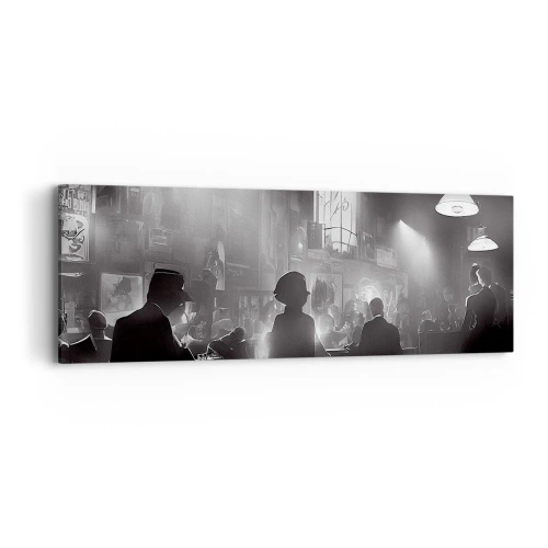 Obraz na plátně - V jazzové atmosféře - 90x30 cm