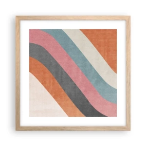 Plakát v rámu světlý dub - Diagonální kompozice – pohyb - 40x40 cm