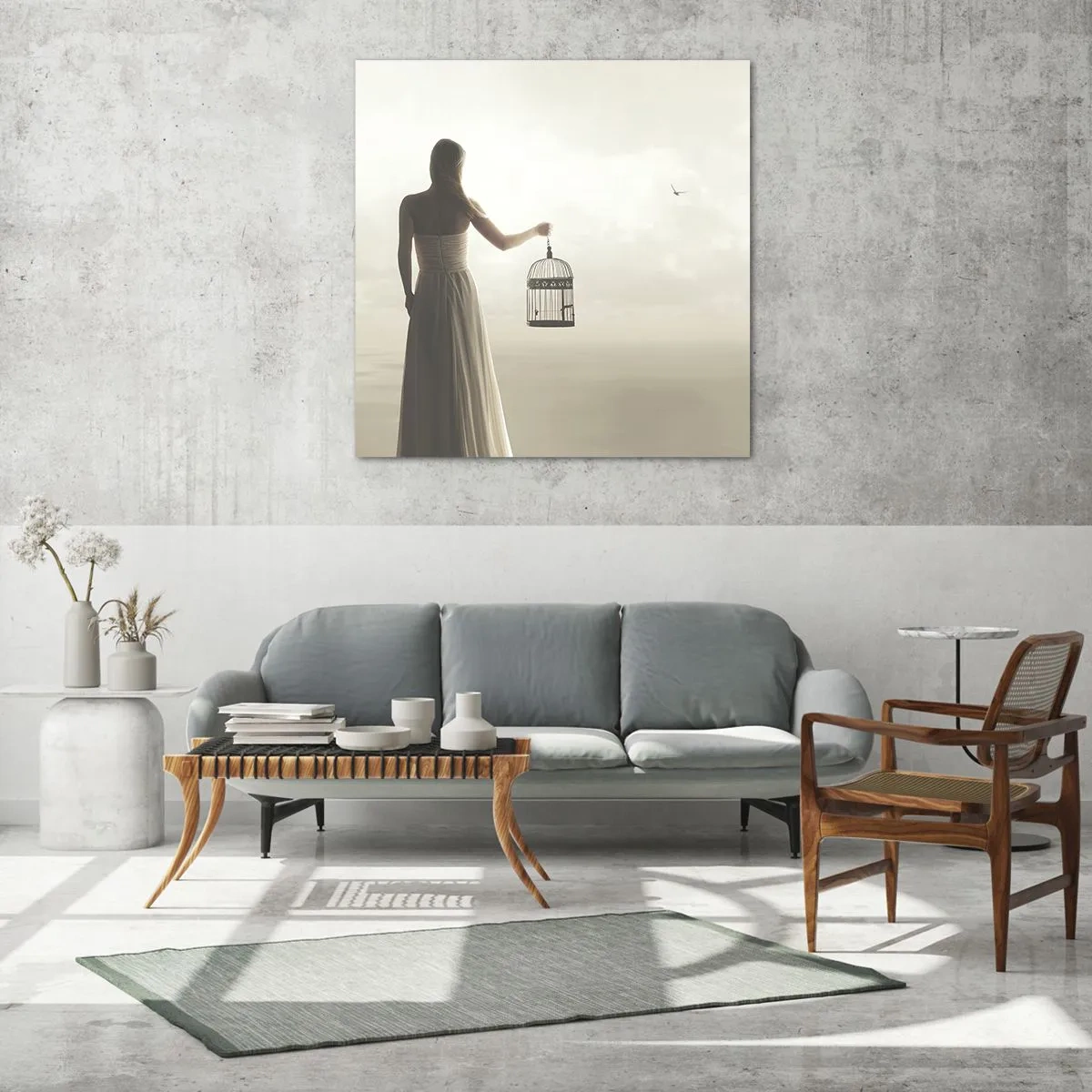 Obraz na skle - Buď svobodná - 40x40 cm