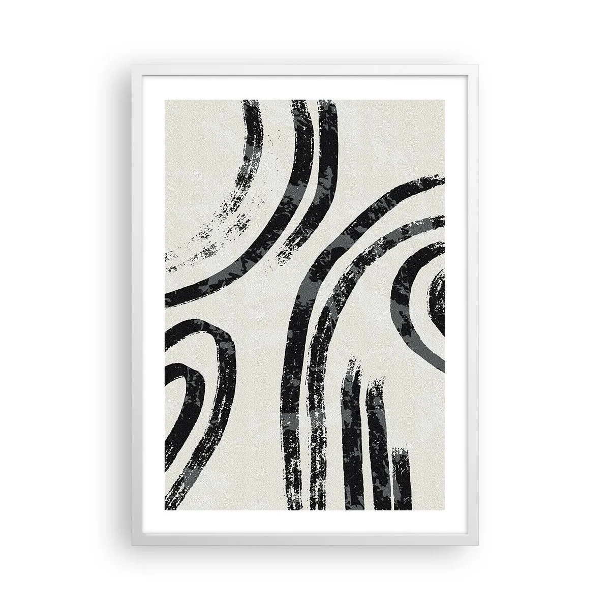 Plakát v bílém rámu - Napůl zastavený - 50x70 cm