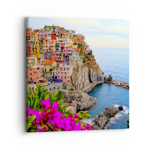 Obraz na plátně - Usměvavé město - 30x30 cm