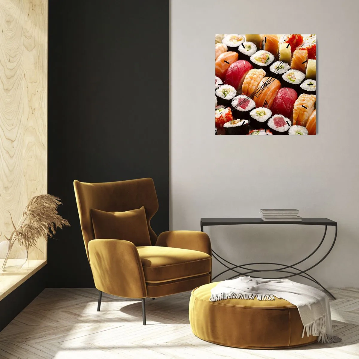Nástěnné hodiny - Barvy a chutě Asie - 30x30 cm