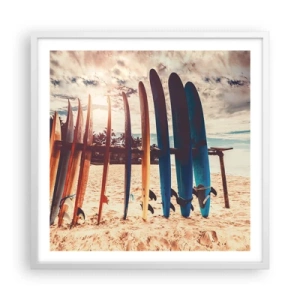 Plakát v bílém rámu - Dobrou noc, nashle zítra. - 60x60 cm