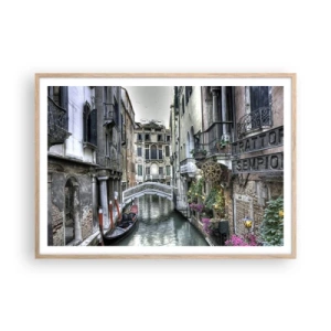 Plakát v rámu světlý dub - Od staletí v tichém zamyšlení - 100x70 cm