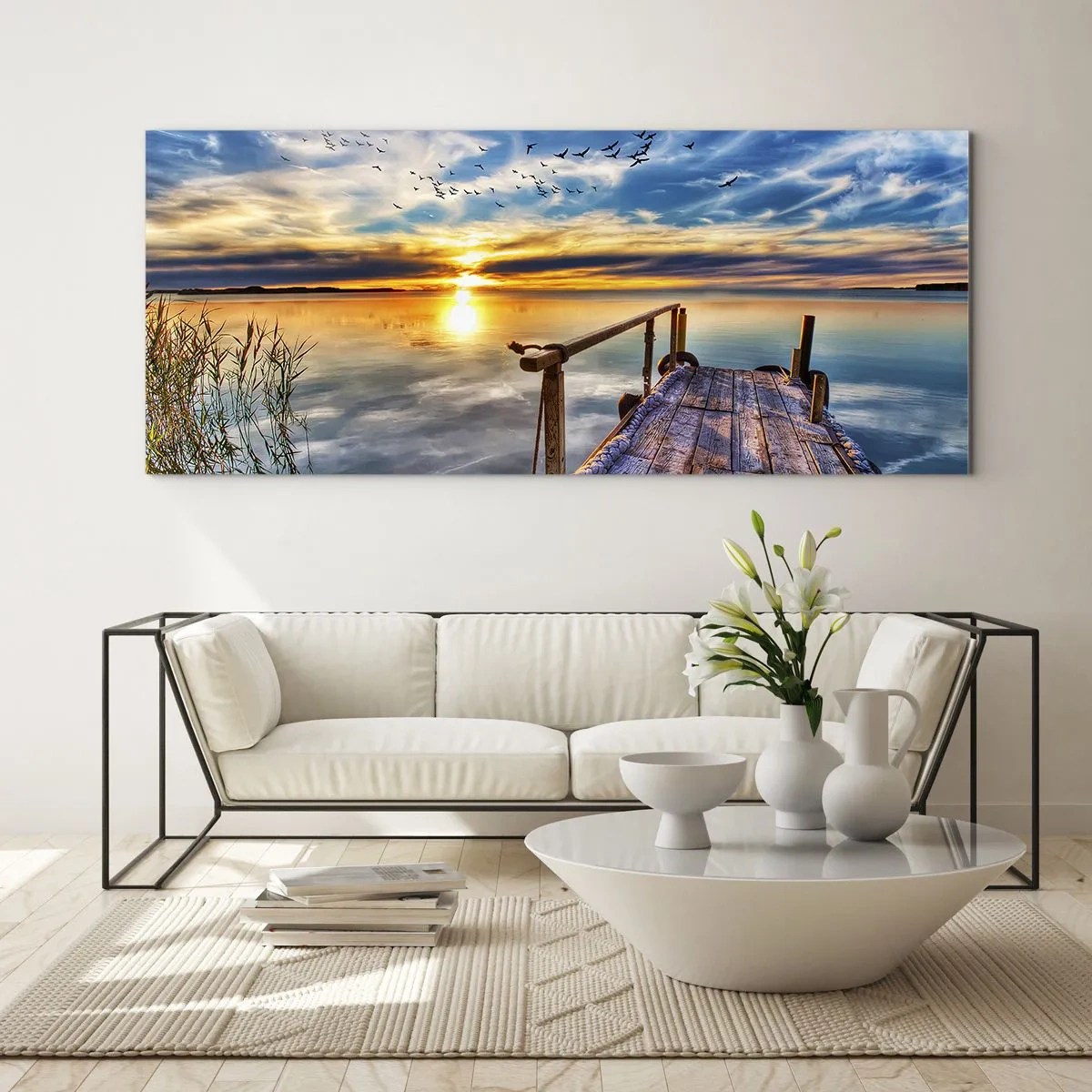 Obraz na skle - Vítr jde odpočívat - 100x40 cm