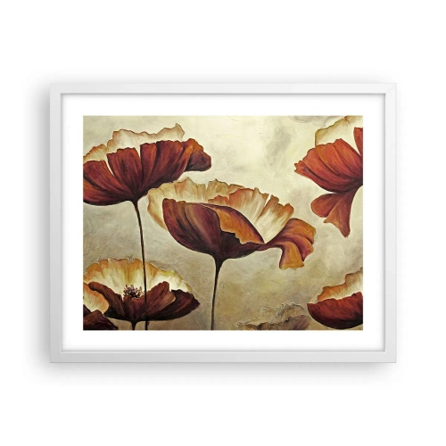 Plakát v bílém rámu - Lán louky - 50x40 cm