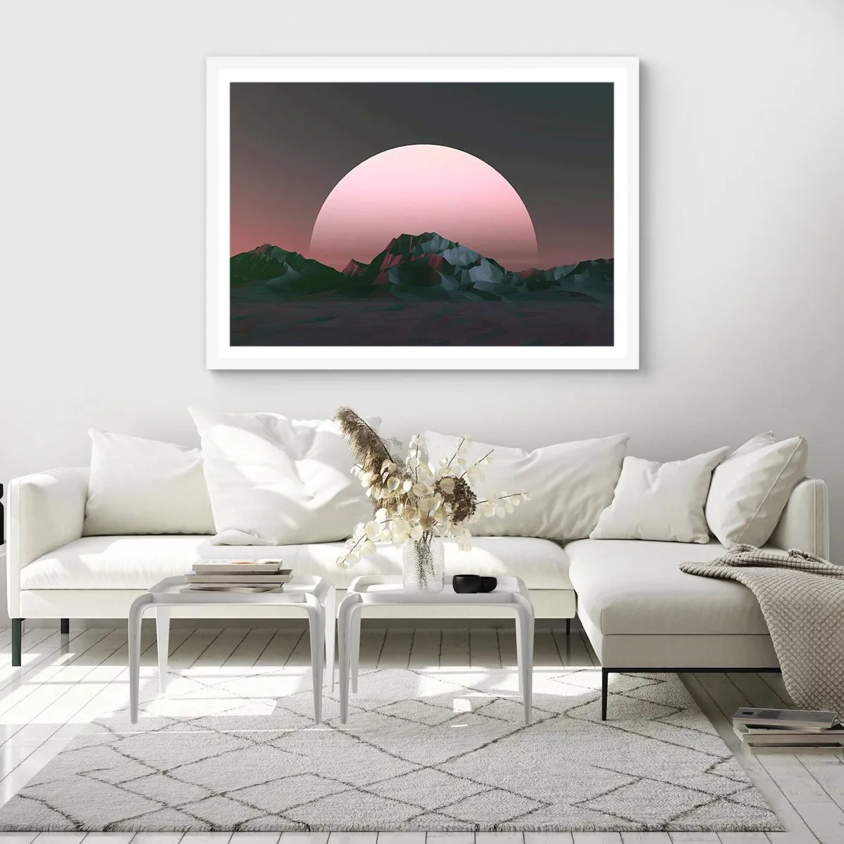 Plakát v bílém rámu - V sousední galaxii - 70x50 cm