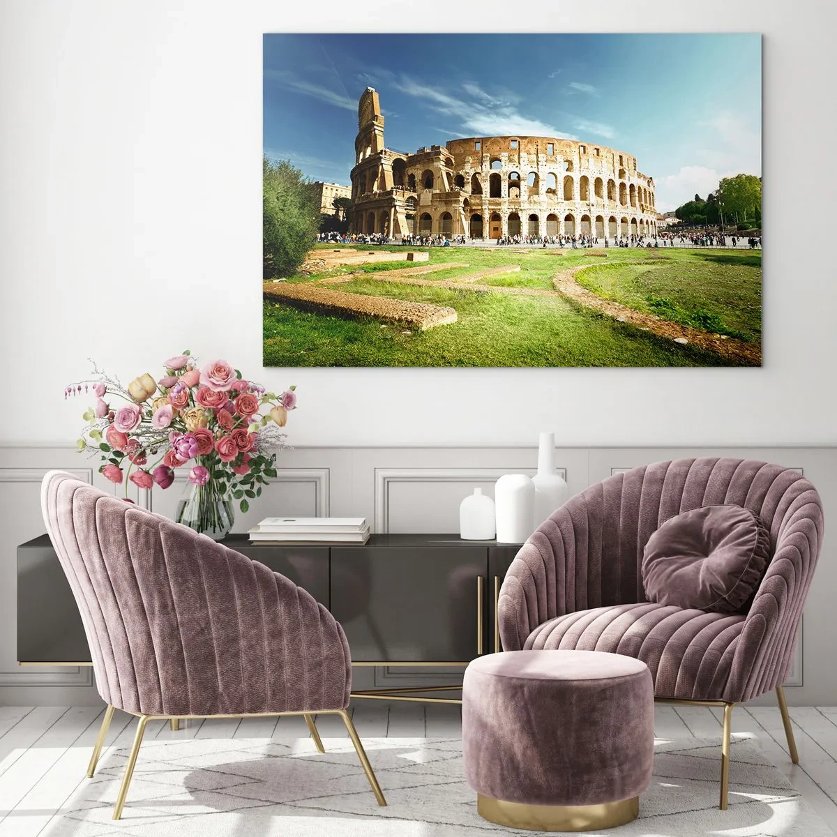 Obraz na skle - Ještě je slyšet chrastění zbraní - 100x70 cm