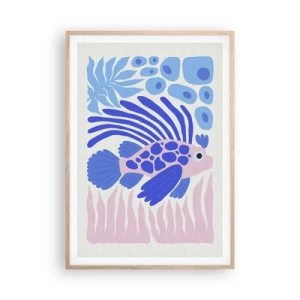 Plakát v rámu světlý dub - Ve svém živlu - 70x100 cm