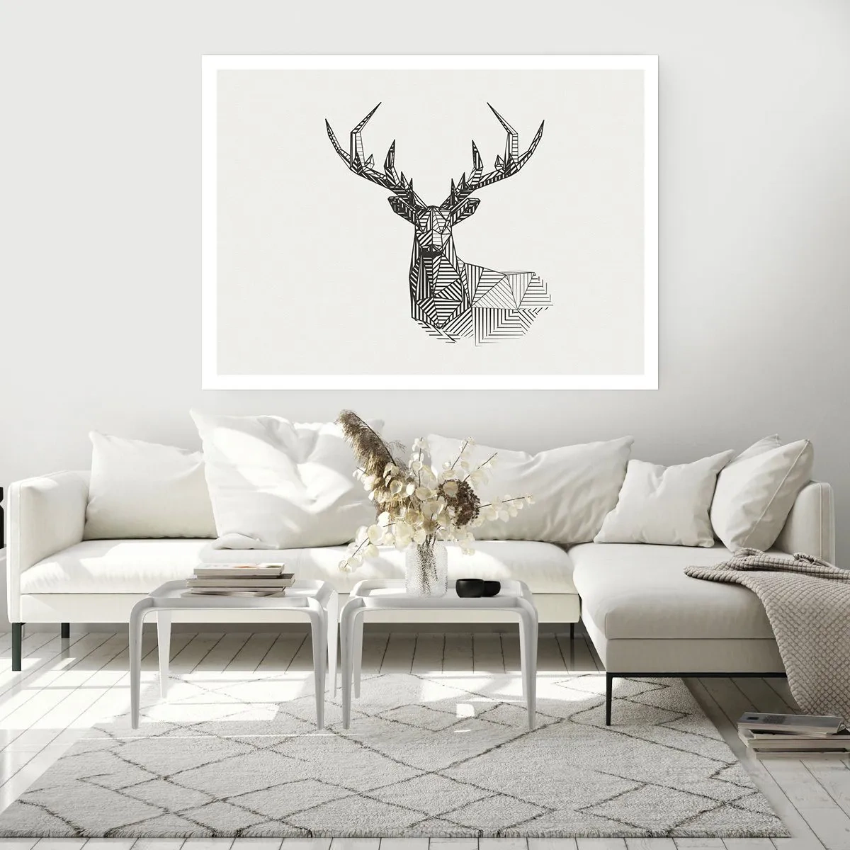 Plakát - Jelen v kubistickém stylu - 100x70 cm