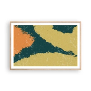 Plakát v rámu světlý dub - Abstrakce – zpomalený pohyb - 91x61 cm