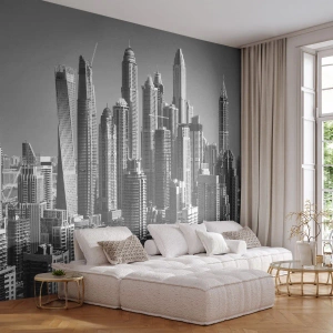 Fototapeta Premium Sand - Město nad pouští - Architektura, Město, Dubaj - 100x70 cm