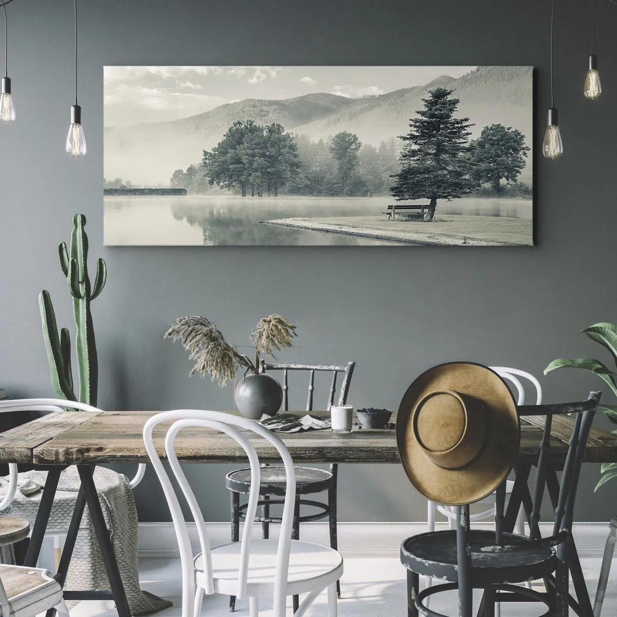 Obraz na plátně - Jezero ještě spí - 120x50 cm