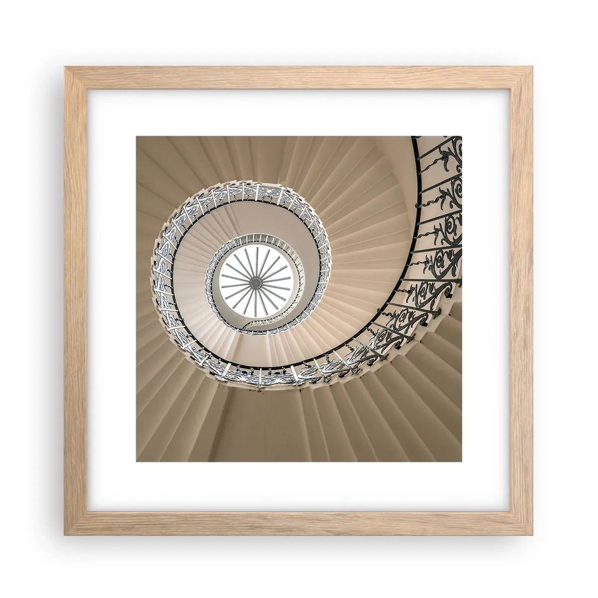 Plakát v rámu světlý dub - Uvnitř mušle - 30x30 cm