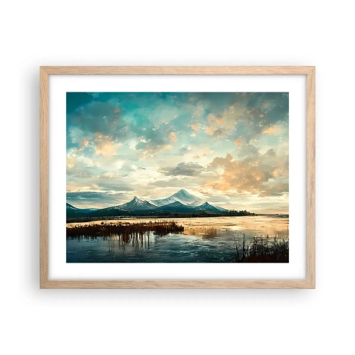 Plakát v rámu světlý dub - Pod ochranou nebe - 50x40 cm