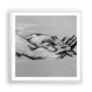 Plakát v bílém rámu - Začátek… - 60x60 cm