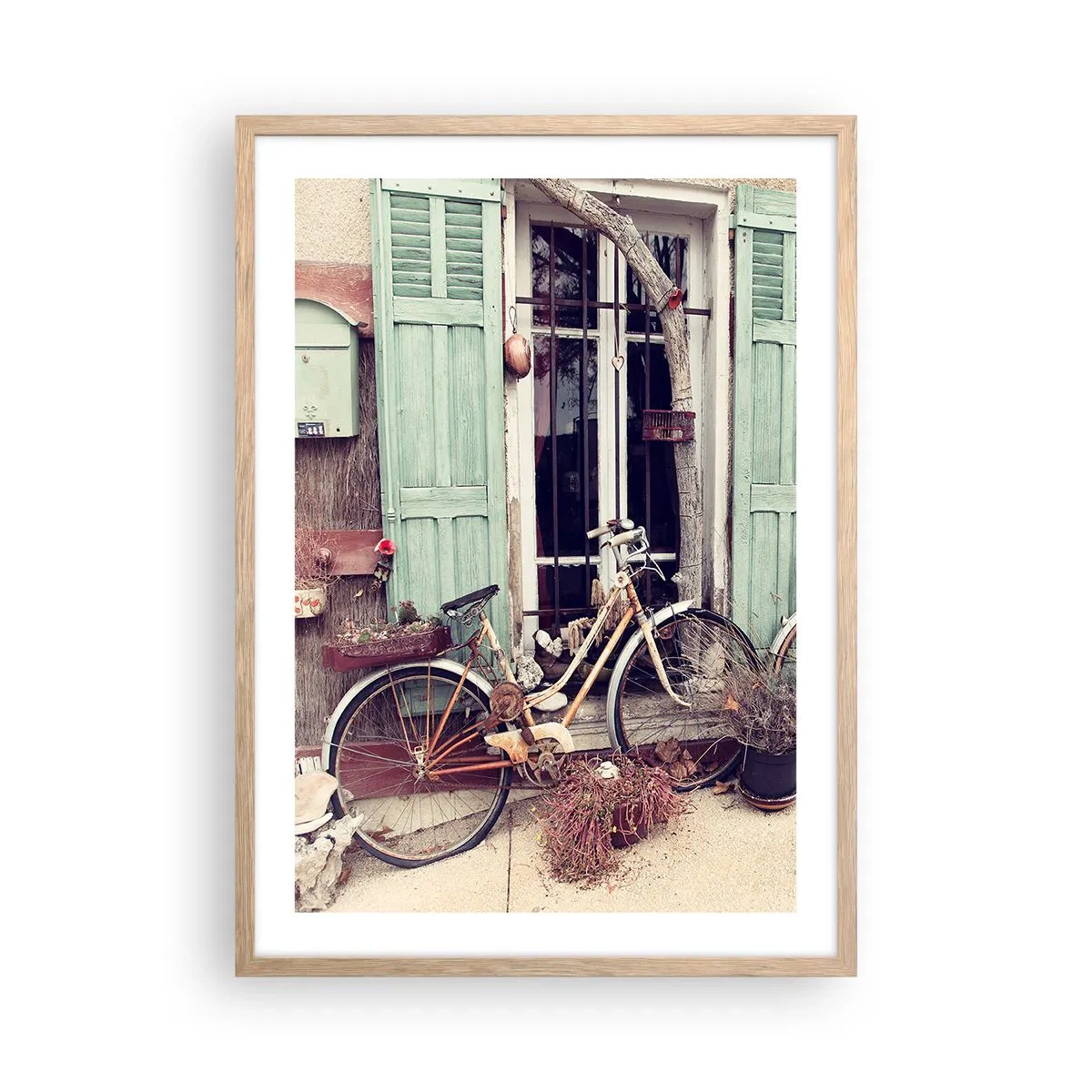 Plakát v rámu světlý dub - Ať žije provincie - 50x70 cm