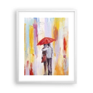 Plakát v bílém rámu - Ať prší dál - 40x50 cm