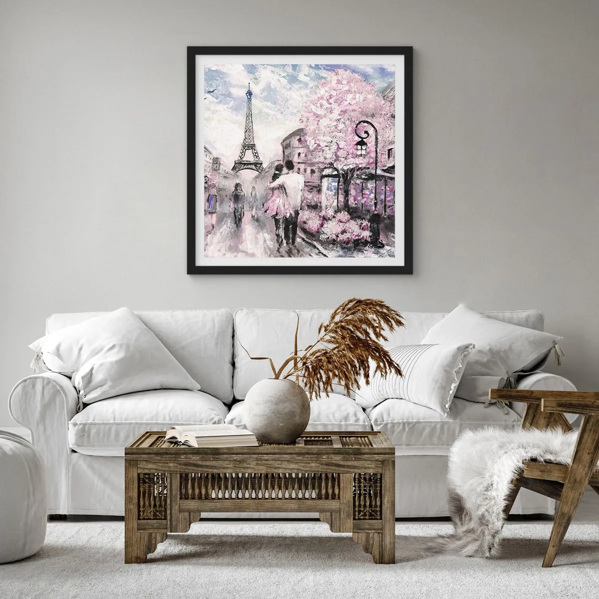 Plakát v černém rámu - Když se zamilovat, tak jenom v… - 30x30 cm